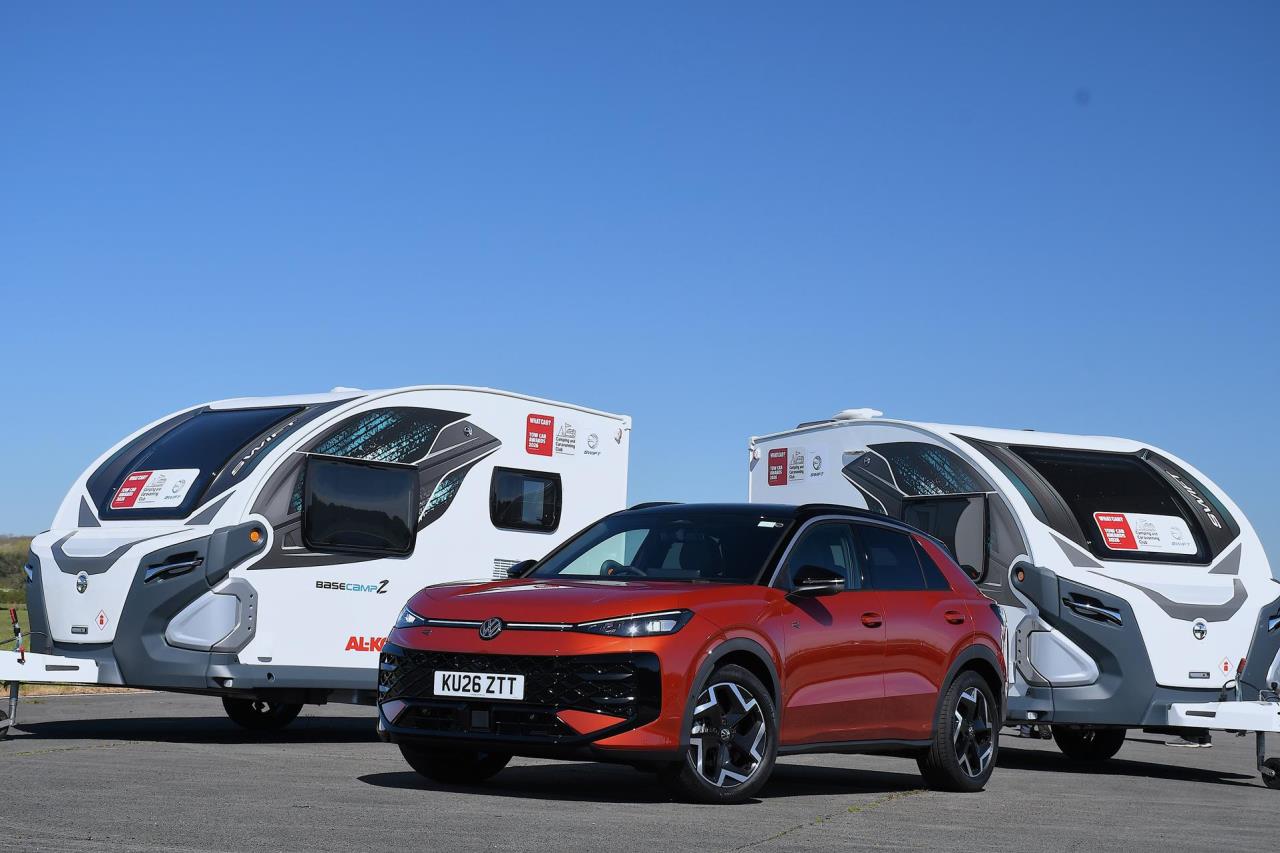 Volkswagen TRoc named Best Car for Caravans up to 1,300kg in What Car? Tow Car Awards 2026