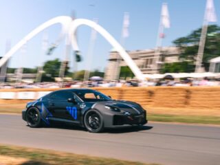 Alpine A110 FUTURE conquers Goodwood Hill on global debut