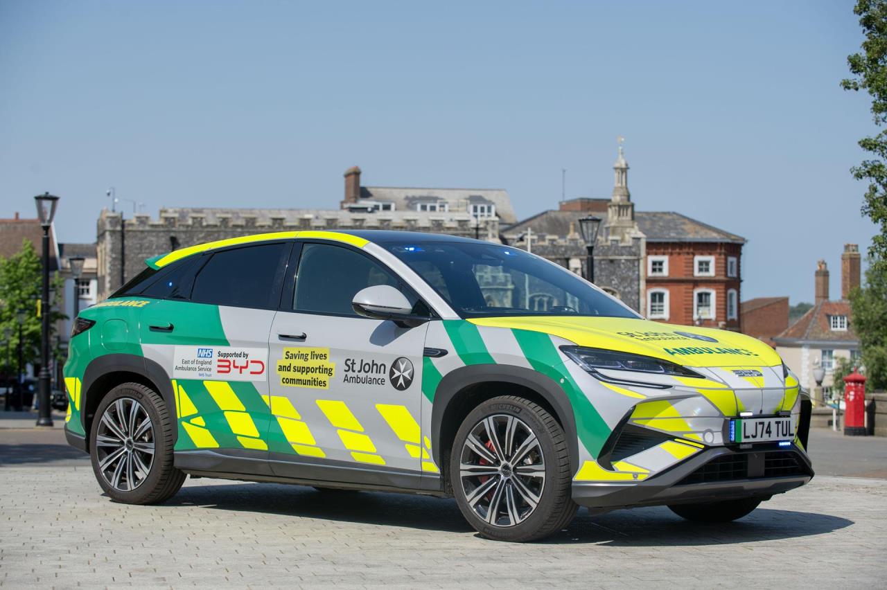 BYD partners with St John Ambulance for pioneering trial