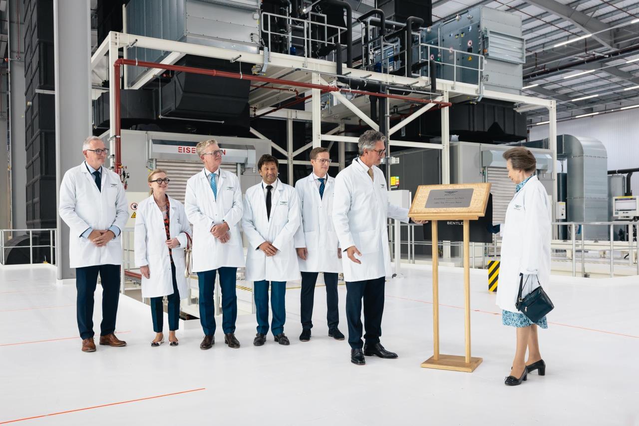 Her Royal Highness The Princess Royal officially opens Bentley Motors' new stateoftheart Paint Shop