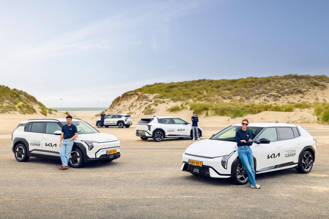 Kia renews electric vehicle fleet to support The Ocean Cleanup's global mission
