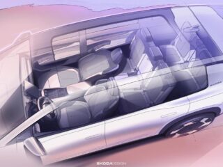 Škoda offers a first glimpse of the interior concept of its electric sevenseater Peaq