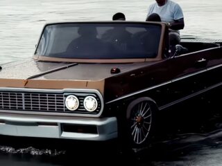 Shaq Just Took Delivery Of The World's First 1964 Chevy Impala Boat And It's As Wild As It Sounds