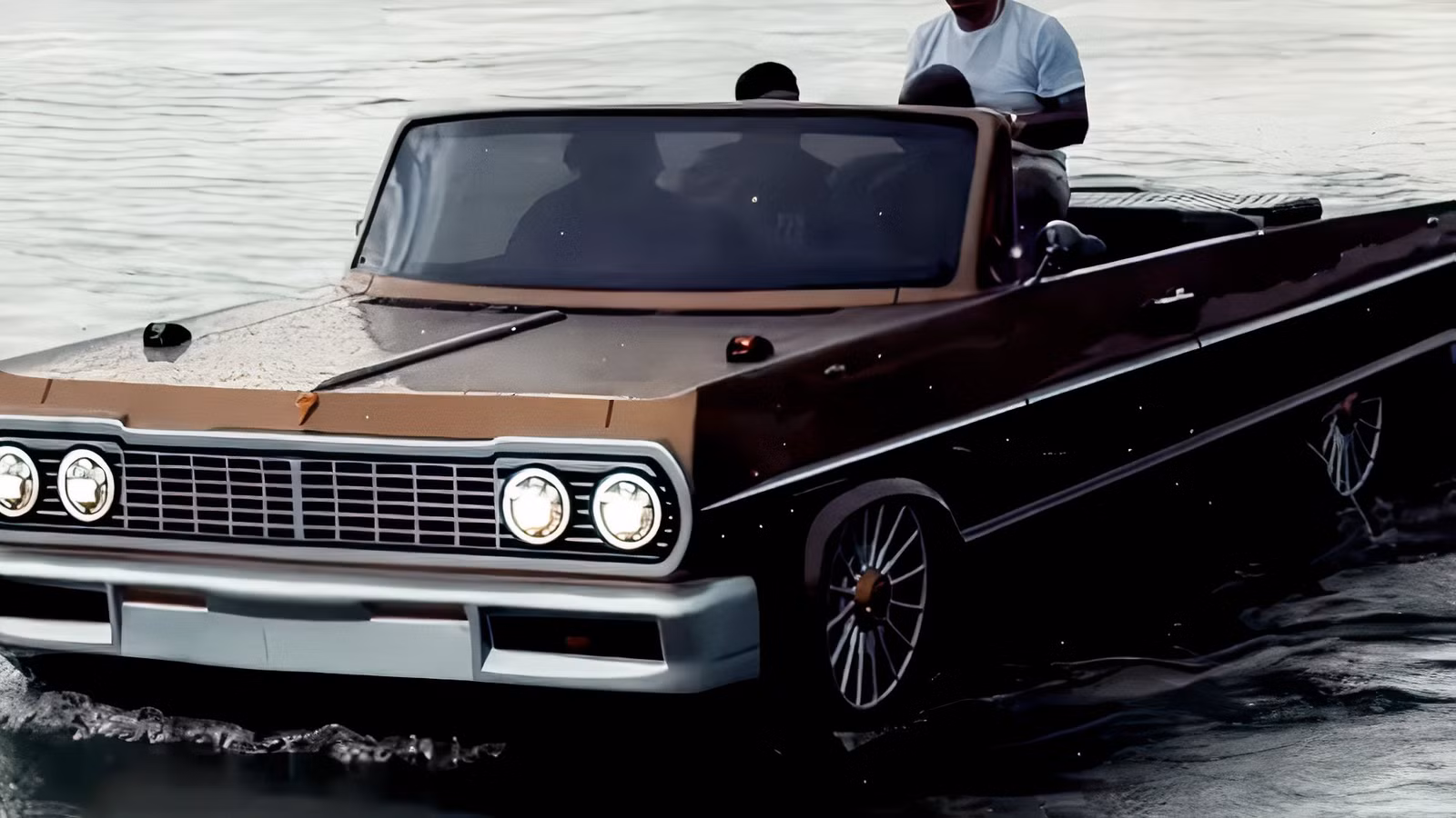 Shaq Just Took Delivery Of The World's First 1964 Chevy Impala Boat And It's As Wild As It Sounds