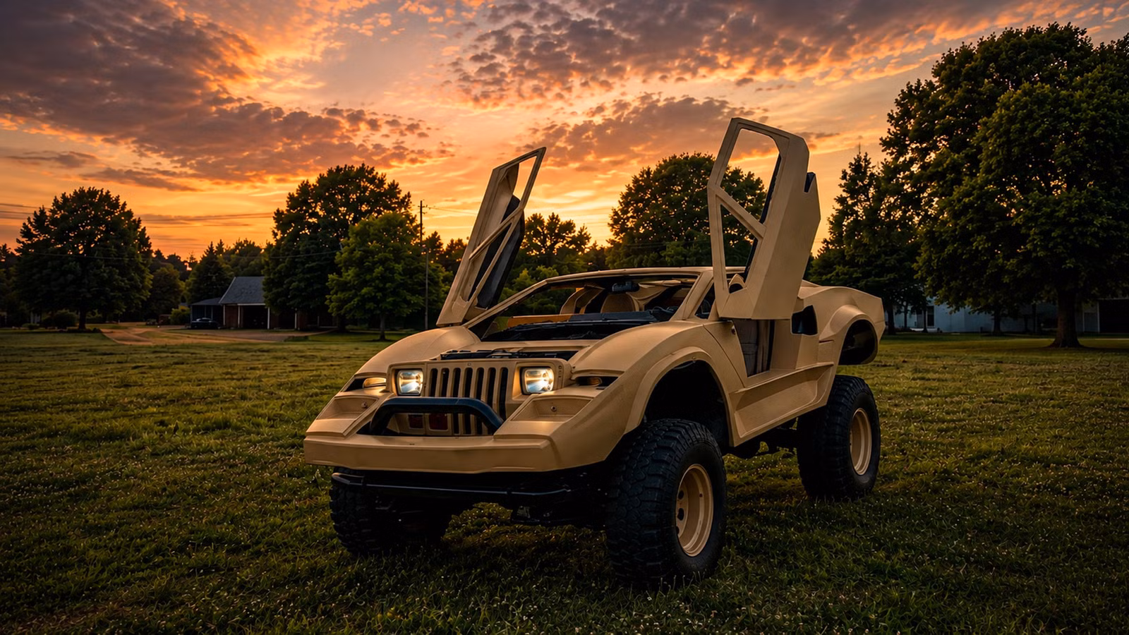 Jeeporghini: Countach Body On A 1995 Jeep Wrangler YJ