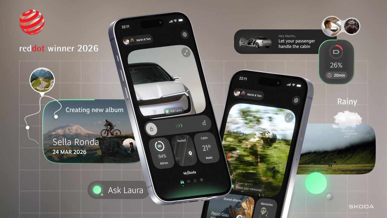 Škoda receives Red Dot Award for its Vision App concept