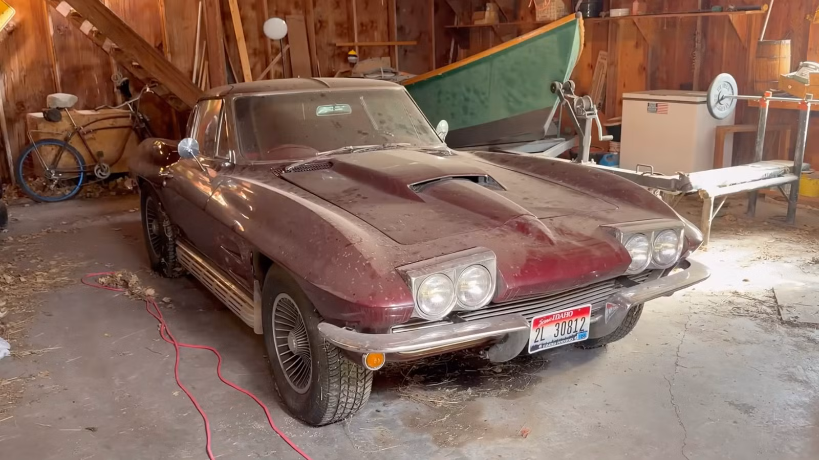 Rare 1963 Split-Window Corvette Was Abandoned In A Barn For 20 Years