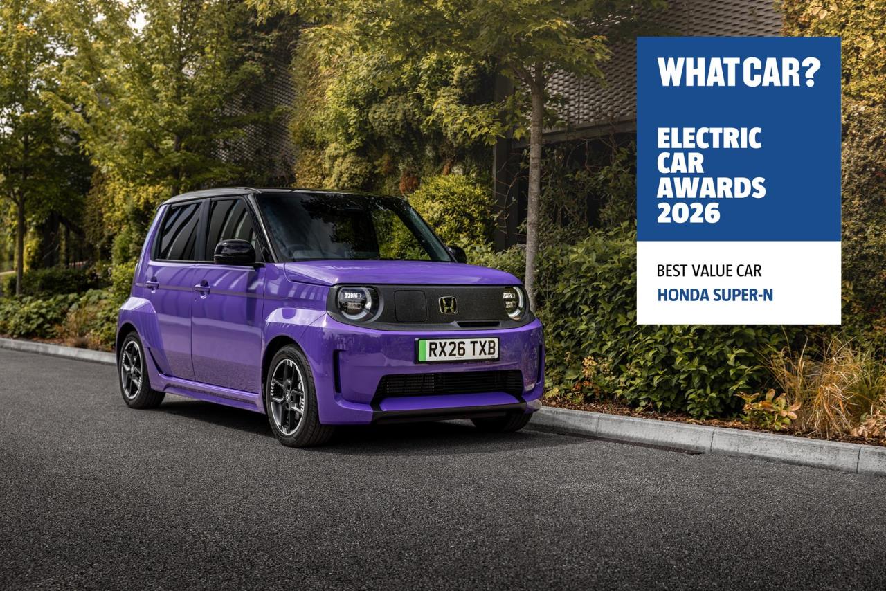 Honda SuperN Named Best Value Car at the 2026 What Car? Electric Car Awards