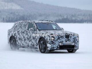 Rolls-Royce’s Electric SUV Spied With Split-Opening Hood