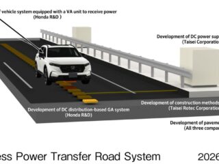 Honda Develops Underlaying Technology for Inmotion Wireless Charging of EVs, Including Large Commerc