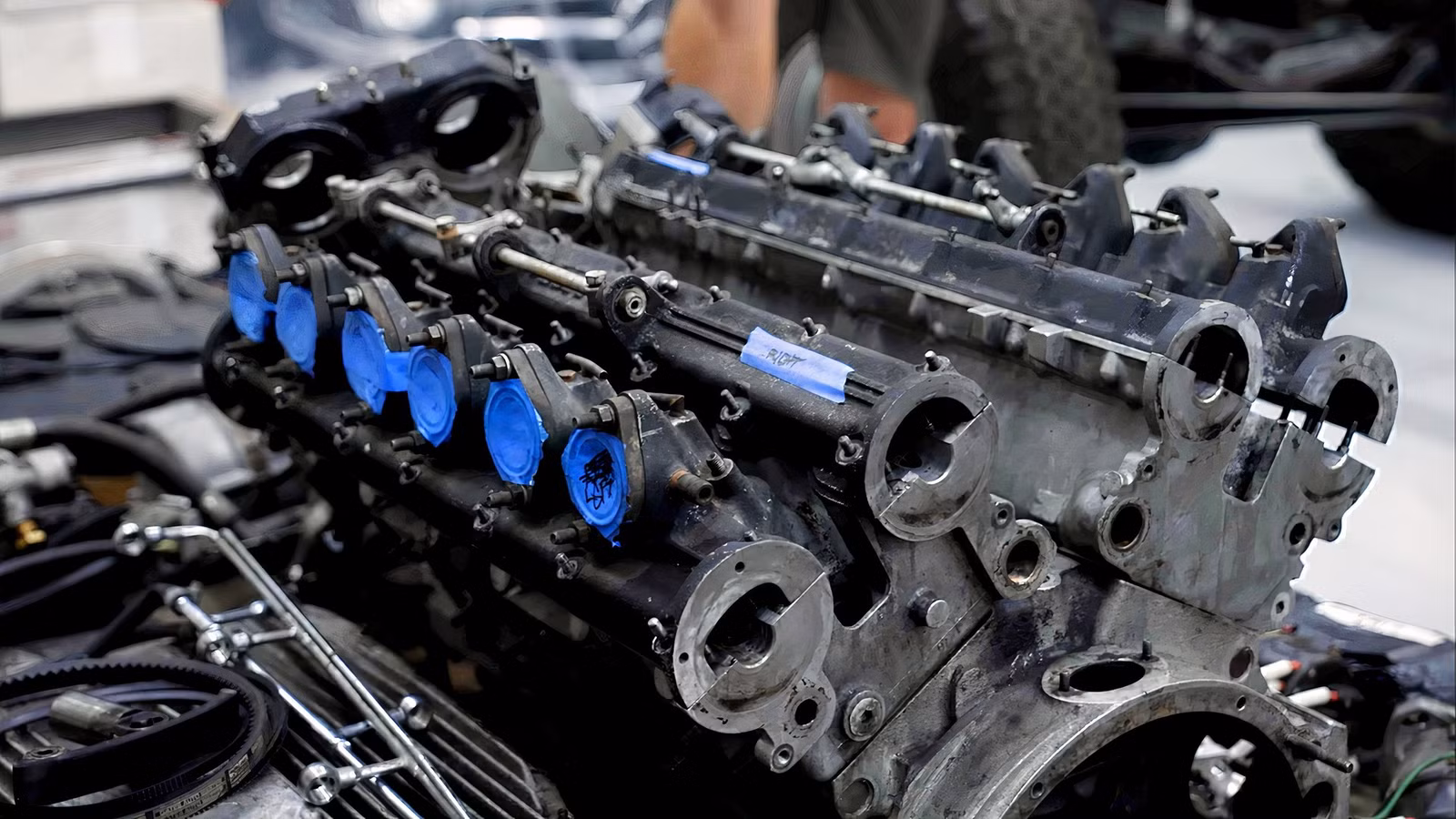 This Ferrari V12 Is Headed For A Classic Ford Mustang, But It Needs Serious Work First
