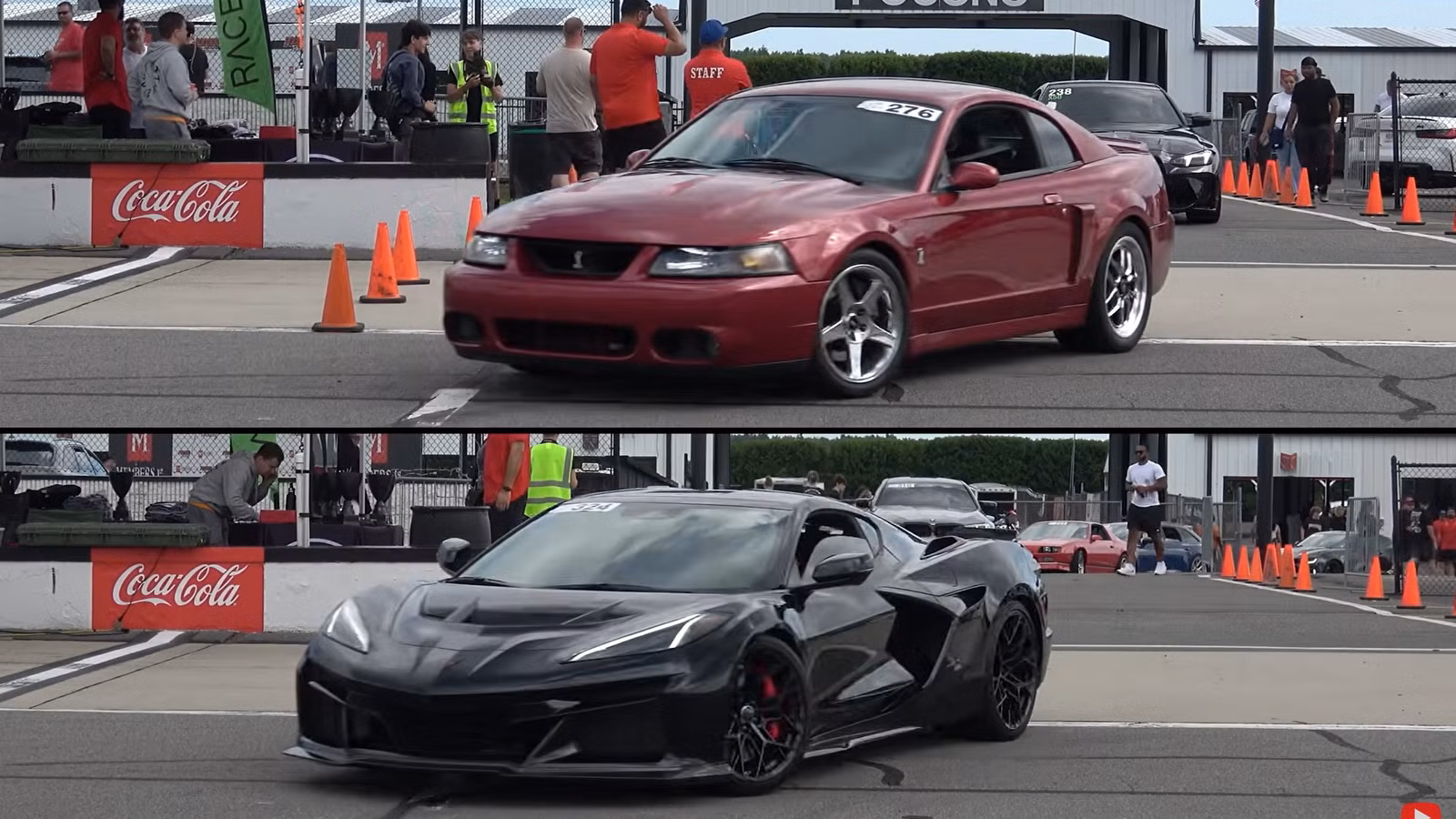 950-HP SVT Cobras Race C8 Corvette ZR1 At Pocono